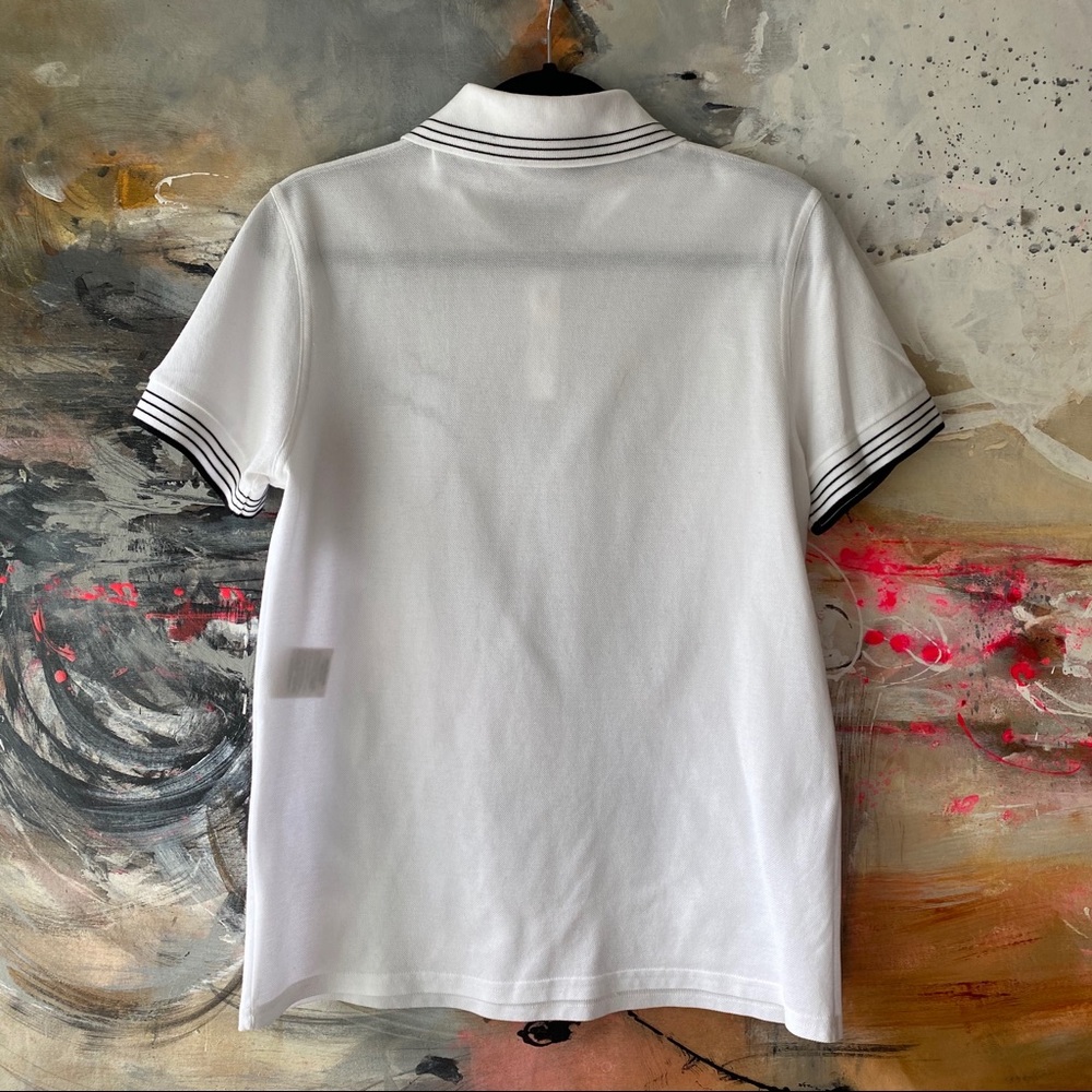 Yves Saint Laurent Polo White and Black Piqué - Picture 3 of 5